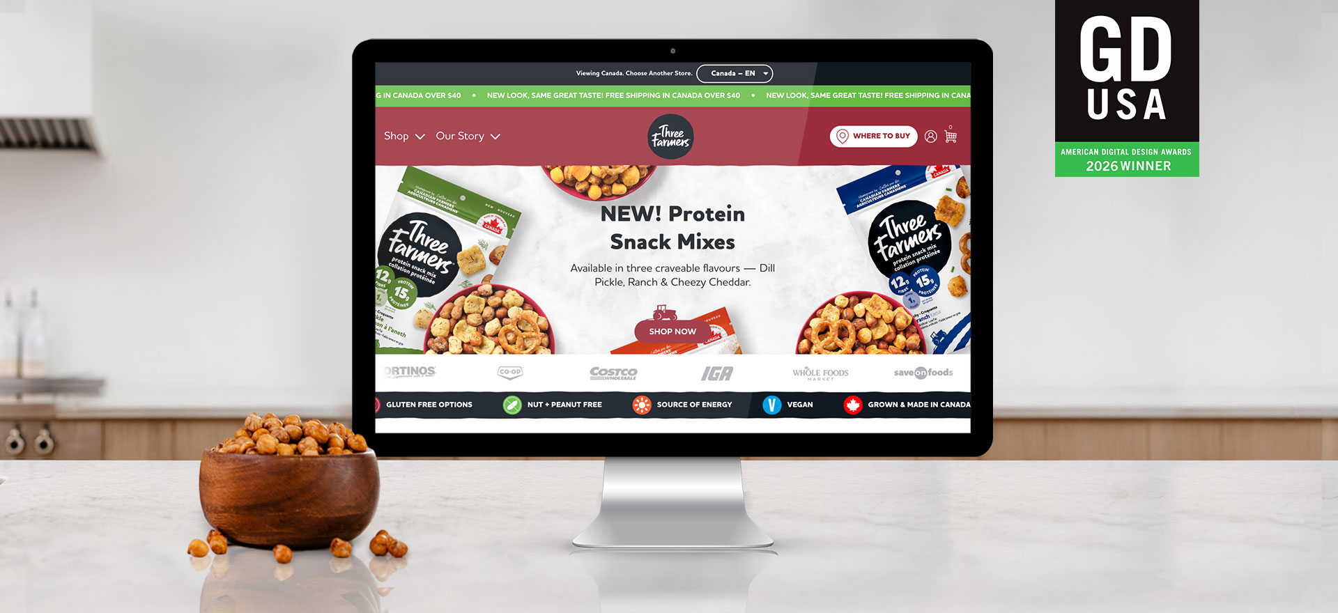 Invok Wins 2026 GDUSA Digital Design Award for Three Farmers Website